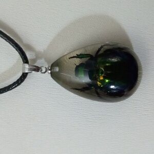 Genuine Green Beetle Pendant